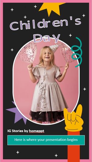 Marketing delle storie IG per la festa dei bambini