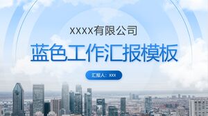 Mavi İş Tarzı Çalışma Raporu PowerPoint Şablonu