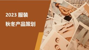 Kahverengi minimalist giyim ürün planlaması PowerPoint şablonu