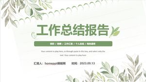 Fondo del Bloc de notas Plantilla de PowerPoint para informe de resumen de trabajo simple y fresco