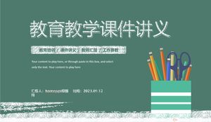 Templat PowerPoint Handout Courseware Pengajaran Pendidikan Gaya Kapur