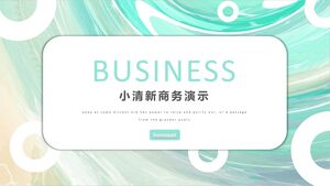 ดาวน์โหลดเทมเพลต PPT สำหรับการสาธิตธุรกิจที่ทันสมัยพร้อมพื้นหลังเม็ดสีฟ้า