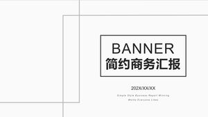 Descărcați șablonul PPT pentru raportul de afaceri cu un fundal cu cadru gri minimalist