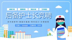 Baixe o modelo PPT para o concurso para o cargo de enfermeira-chefe da reserva azul dos desenhos animados
