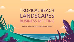 Geschäftstreffen mit tropischen Strandlandschaften