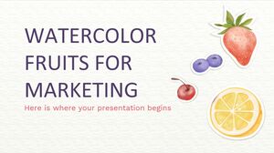 用于营销的水彩水果