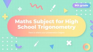Matière mathématique pour le lycée - 9e année : Trigonométrie