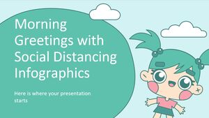 Saludos matutinos con infografías de distanciamiento social