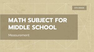 Mathematikfach für die Mittelschule – 6. Klasse: Messen