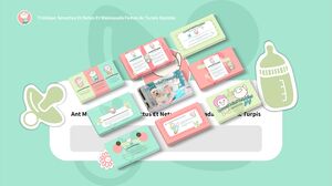 Nette Dudu-niedliche Baby-PPT-Vorlage