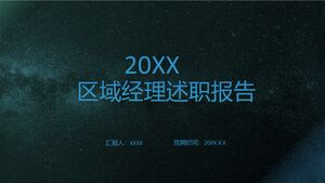 Blue Technology Wind Regional Manager Job Description Report PowerPoint Template