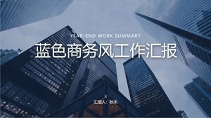 Mavi İş Tarzı Çalışma Raporu Evrensel PowerPoint Şablonu