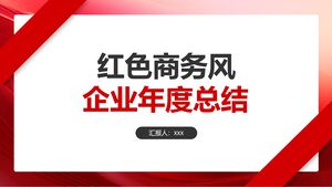 Kırmızı İş Tarzı Kurumsal Yıllık Özet Raporu PowerPoint Şablonu