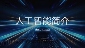 Niebieski Niebieski Technologia Wiatr Sztuczna inteligencja Wprowadzenie Szablon programu PowerPoint