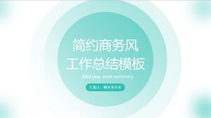 Modelo de PowerPoint de resumo de trabalho de vento geométrico minimalista verde