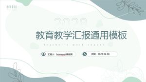 Allgemeine PowerPoint-Vorlage für Morandi Color System Fluid Geometry Wind Education and Teaching Report