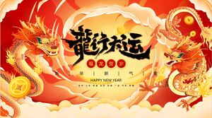 Pobierz szablon PPT 2024 Dragon Year Fulong New Year dla „Dragon Festival”