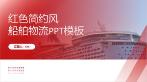 Modèle PowerPoint de logistique de navire éolien minimaliste rouge