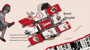 複古老照片拼貼 PowerPoint 模板