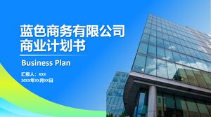 قالب PowerPoint لخطة عمل بأسلوب الحد الأدنى الأزرق