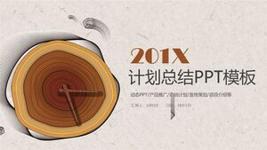 Plantilla PPT de resumen del plan - Marrón Amarillo Negro Gris