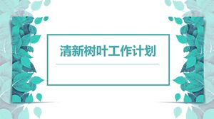 Plan de trabajo de hoja fresca