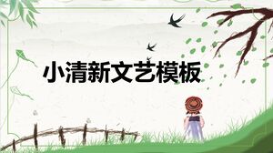 Small Fresh Art Template - Green Black Light Gray