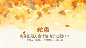 Animation de démonstration du plan de rapport d'activité PPT