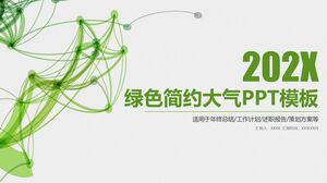 Grüne, minimalistische und stimmungsvolle PPT-Vorlage