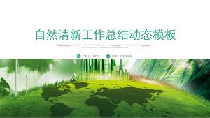 Templat Dinamis Ringkasan Kerja Alami dan Segar