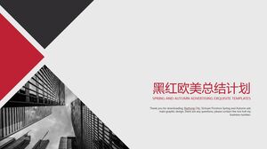 Siyah Kırmızı Avrupa ve Amerika Özet Planı