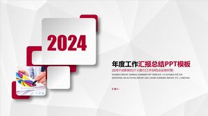 Plantilla PPT de resumen del informe de trabajo anual