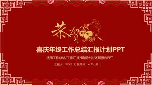 Neşeli yıl sonu çalışma özeti rapor planı PPT