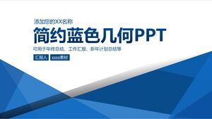 PPT geométrico azul minimalista