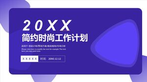 Plan de trabajo de moda minimalista 20XXppt.