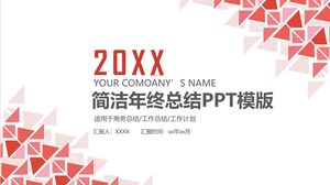 20XX kısa yıl sonu özeti PPT şablonu