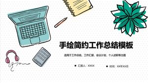 Modello di riepilogo del lavoro minimalista disegnato a mano