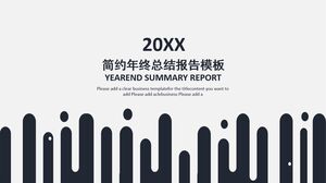 Modello semplificato di report riepilogativo di fine anno: nero e grigio