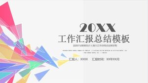 Modello di riepilogo del rapporto di lavoro: rosso, blu, giallo, grigio, nero