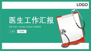 Doctor's Work Report - Green and White