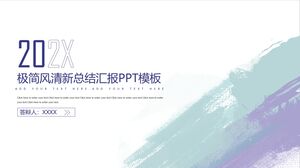 Minimalist ve Taze Özet Raporu PPT Şablonu