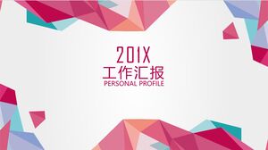 تقرير العمل - أحمر فاتح رمادي أبيض