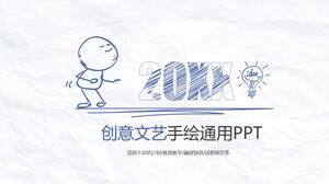 PPT universal dibujado a mano de arte creativo