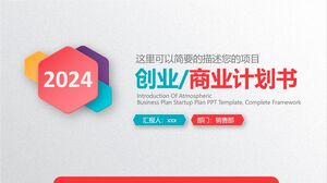 Entrepreneurial Business Plan PPT Template - Colorful Red, Yellow, Blue