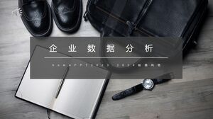 기업 데이터 분석 PPT 템플릿 - 블랙 그레이