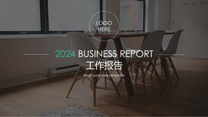 เทมเพลต PPT รายงานงานธุรกิจ - มืด - โต๊ะและเก้าอี้