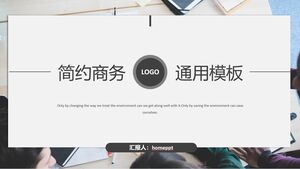 직장 및 사무실 배경의 분위기 있는 비즈니스 보고서를 위한 PPT 템플릿