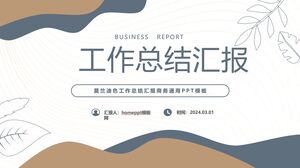 Templat PPT Laporan Ringkasan Kerja Warna Molandi