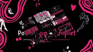 Modelo de PPT de moda abstrata apaixonada e picante