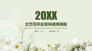 Modèle général de soutenance de diplôme littéraire et artistique